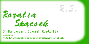 rozalia spacsek business card